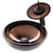 Novatto Sanguinello Mini Glass Vessel Bathroom Sink and Faucet Set, Oil Rubbed Bronze NSFC-008-1217003ORB - alternate 1